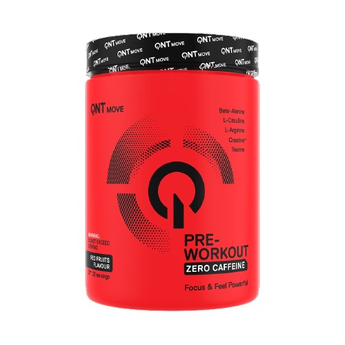 QNT Move Pre-Workout Zero Caffeine Rode Vruchten 300 g - QNT