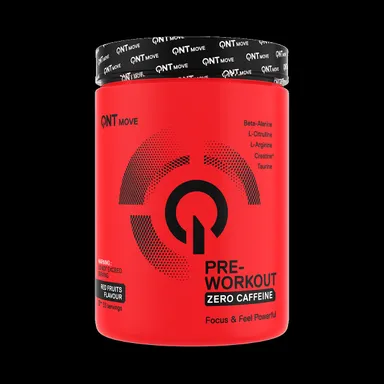 QNT MOVE PRE-WORKOUT ZERO CAFEINEVRIJ RED FRUITS 300GR
