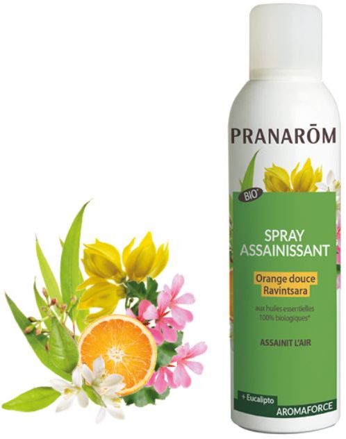 Pranarôm Aromaforce Bio Zuiverende Spray Zoete Sinaasappel Ravintsara 150 ml - Pranarôm