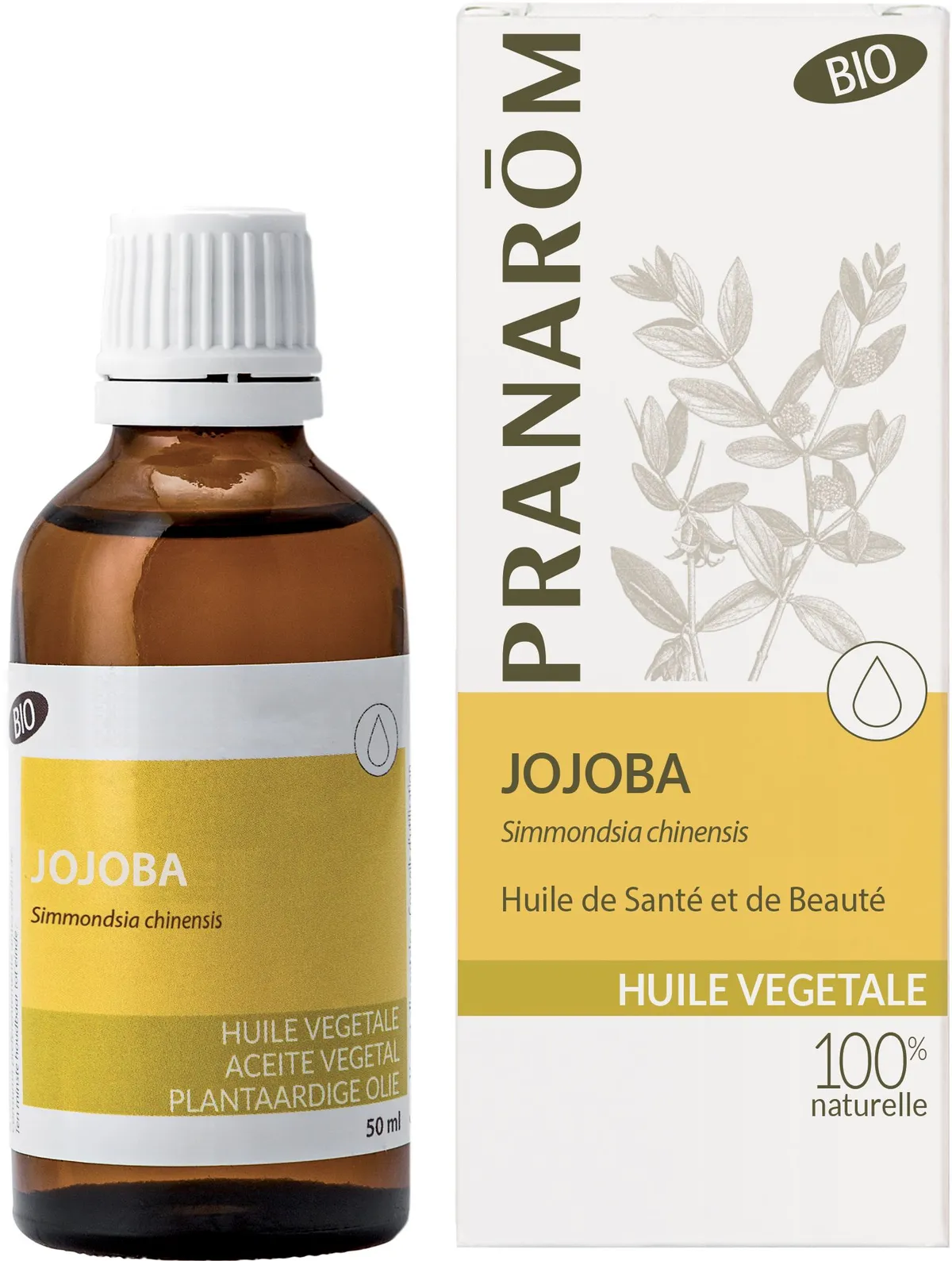 Pranarôm Jojoba Huile Végétale Bio 50ml