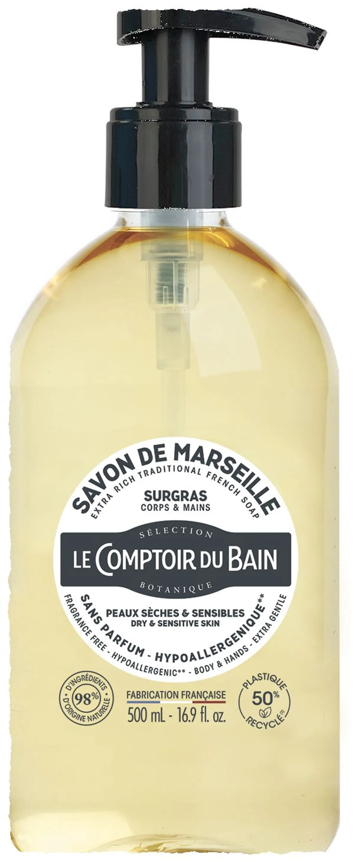 Le Comptoir du Bain Overvette Vloeibare Marseillezeep 500ml