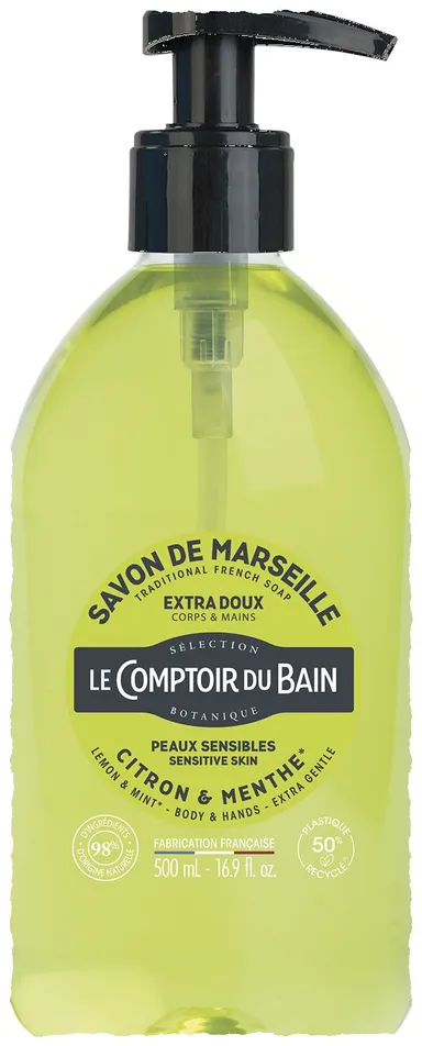 Le Comptoir du Bain Vloeibare Marseillezeep Citroen-Munt 500ml