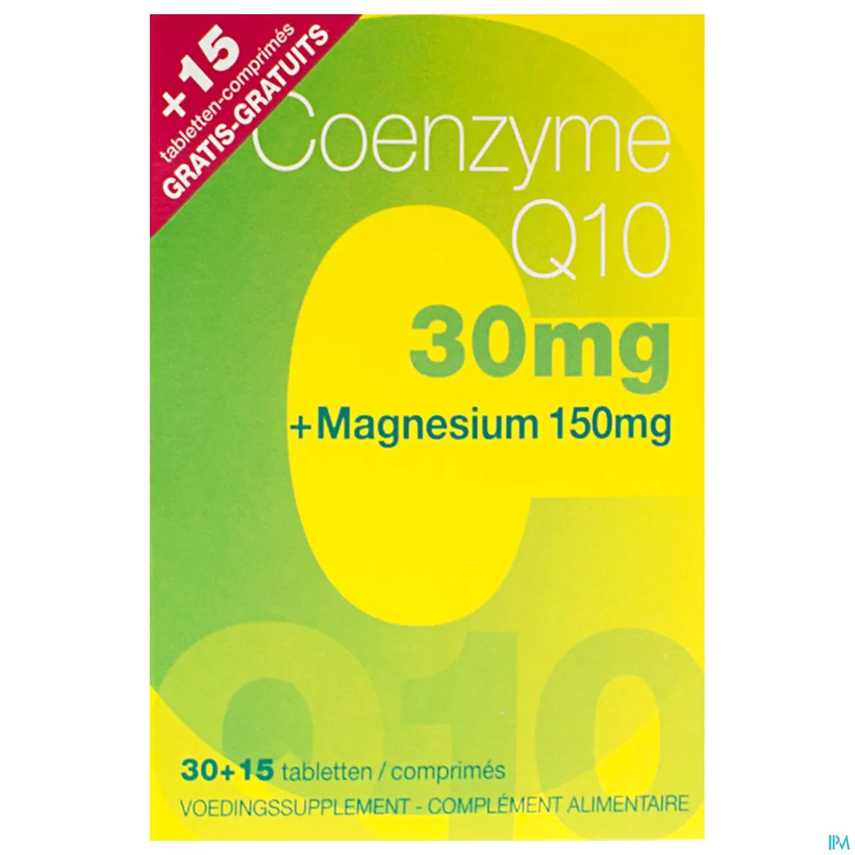 Co-enzym Q10 + Magnesium 30 Tabletten (+ 15 Gratis)