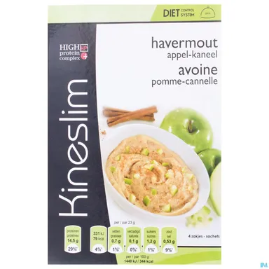 Kineslim Haver Appel Kaneel 4 Zakjes