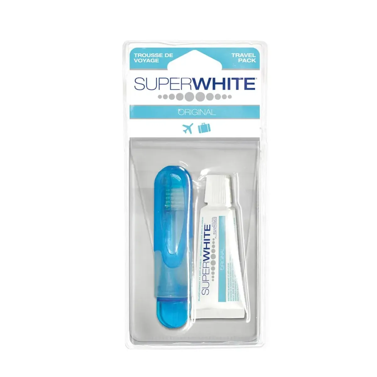 Superwhite Reisset Tandpasta en Tandenborstel