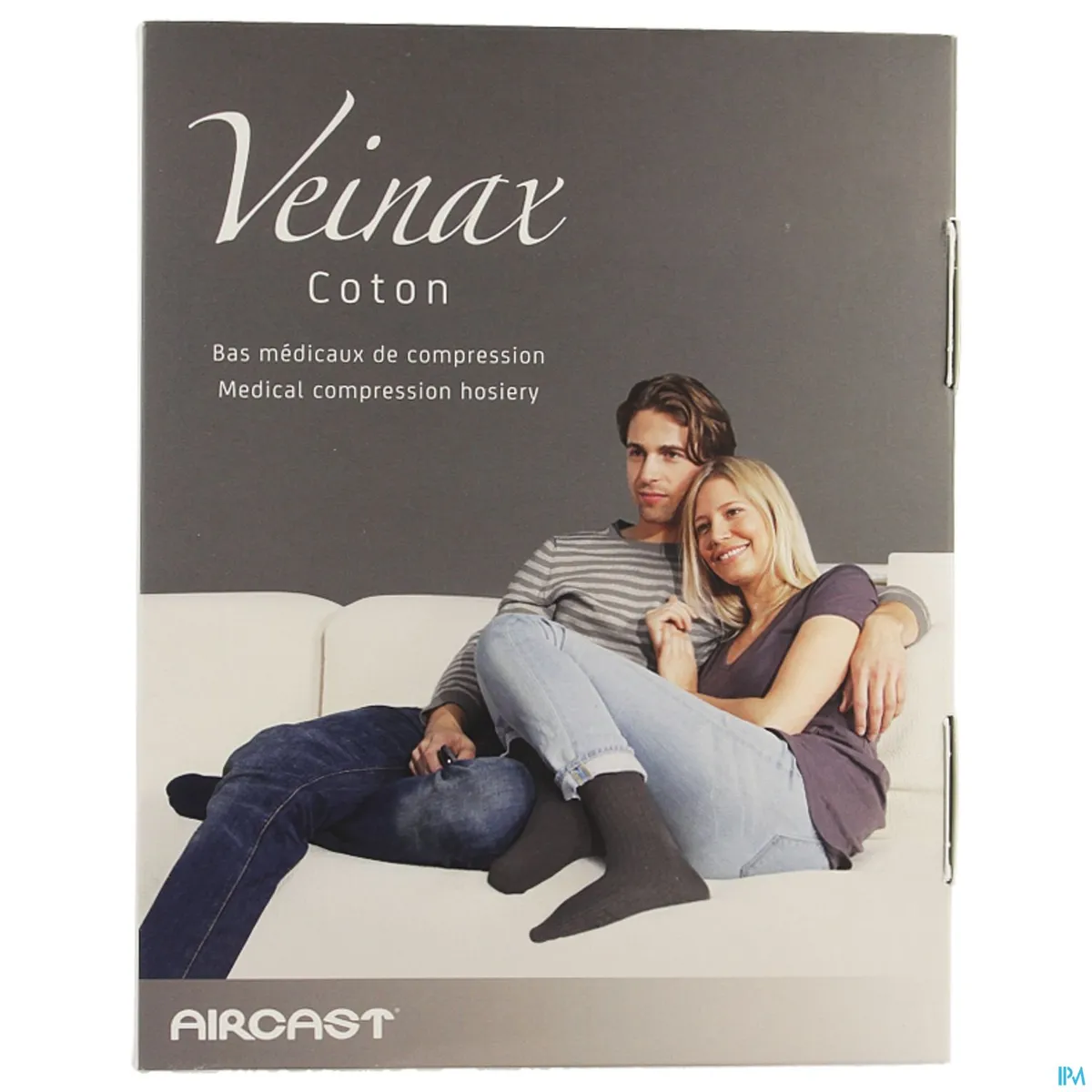 Veinax Katoen Lange Kousen Man (Kleur Zwart - Klasse 2 - Maat 2)