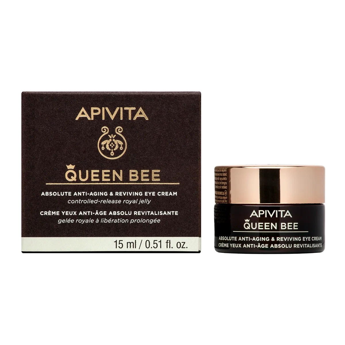 Apivita Queen Bee Crème Yeux Anti-âge Absolu Revitalisante 15ml