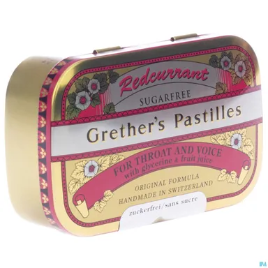 Grether's Pastilles Redcurrant Zonder Suiker 110g