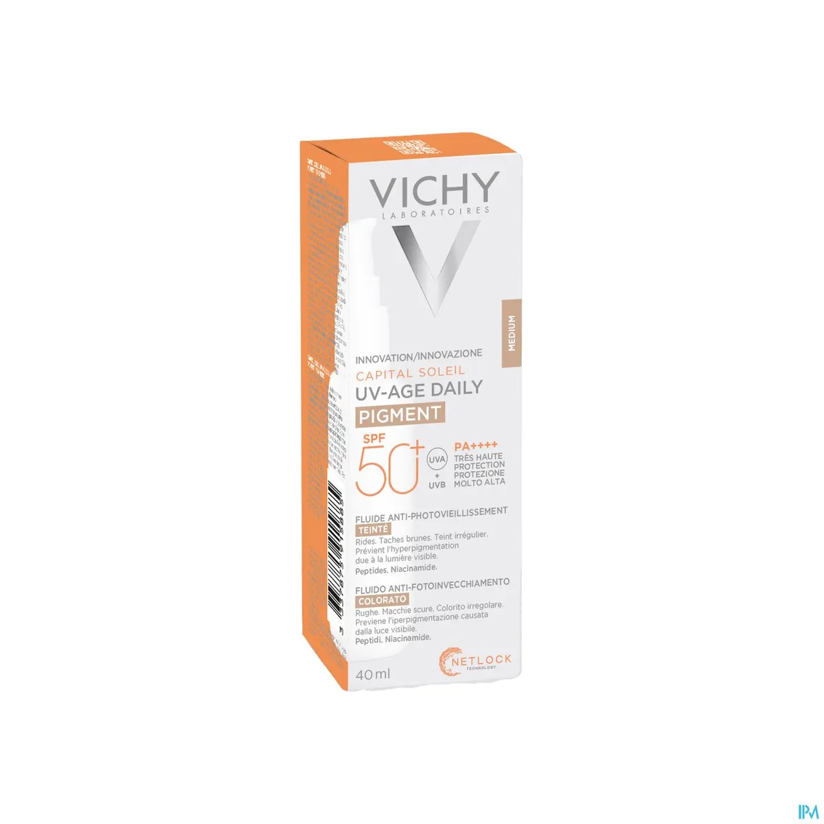 Vichy Capital Soleil UV Teinté IP50+ Fluide Solaire Anti-Âge Tous Peaux 40ml
