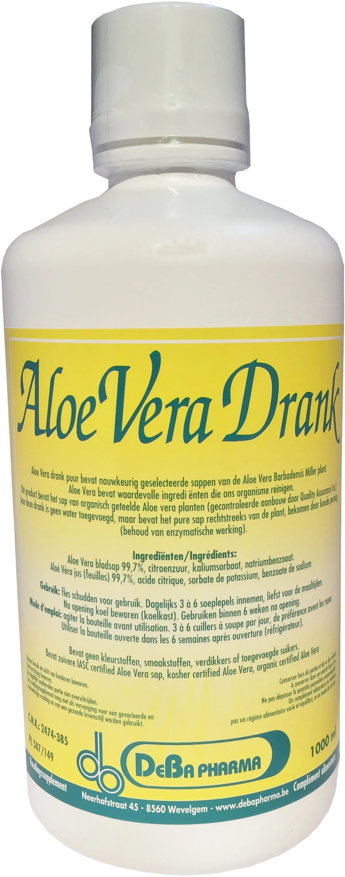 Aloé Vera Jus 100% 1L Deba Pharma