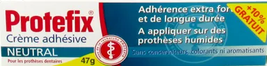 Protefix Crème Adhésive Neutral 40ml+4ml Grat.6674