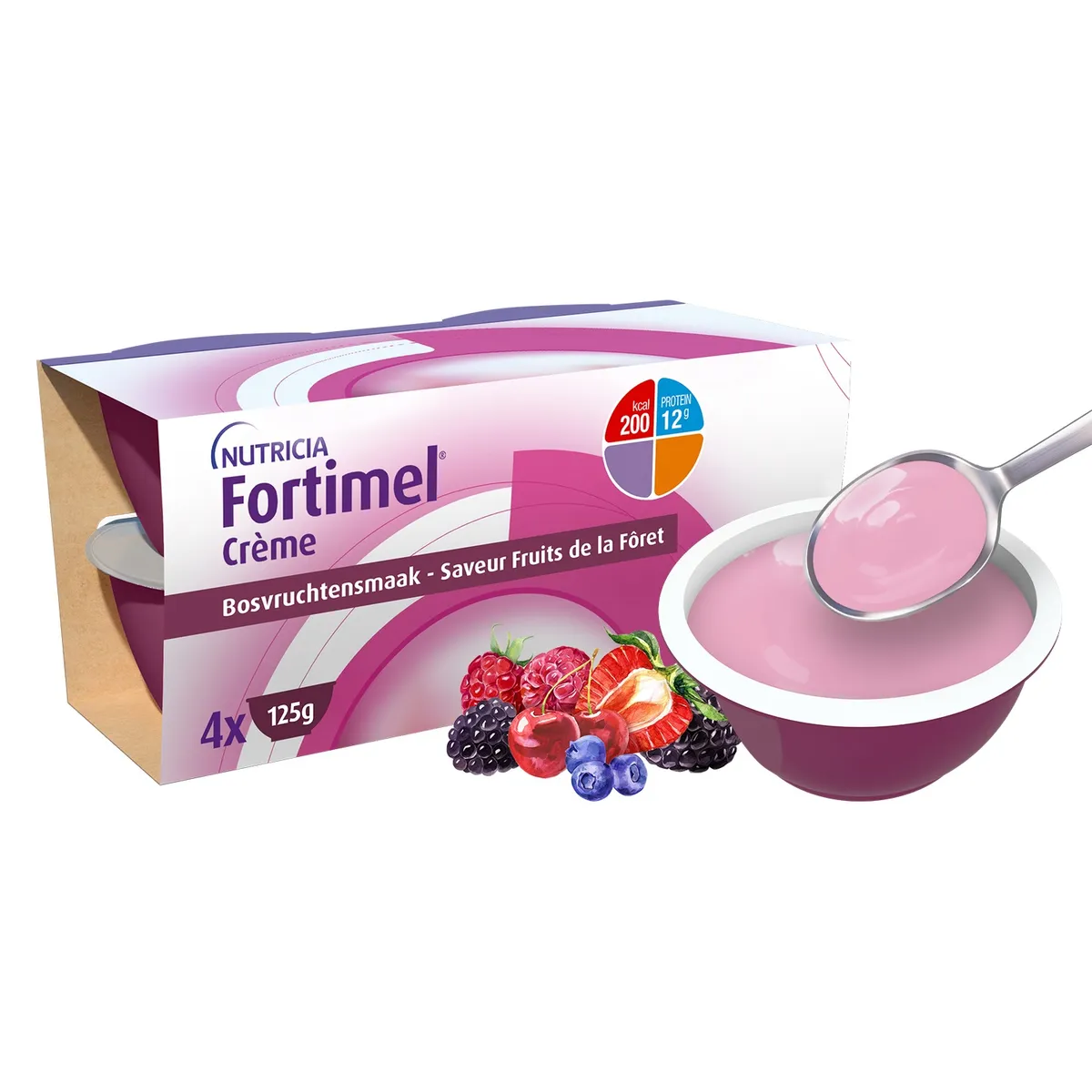 Fortimel Crème Saveur Fruits de la Forêt 4x125g