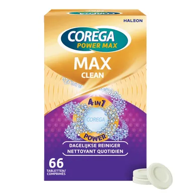 Corega Power Max Clean 4 en 1 66 Comprimés