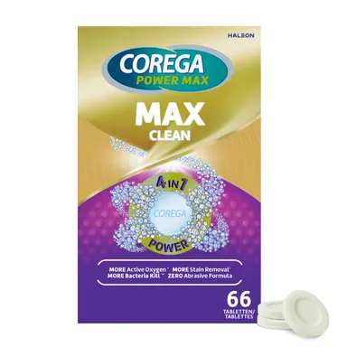 Corega Power Max Clean 4 en 1 66 Comprimés