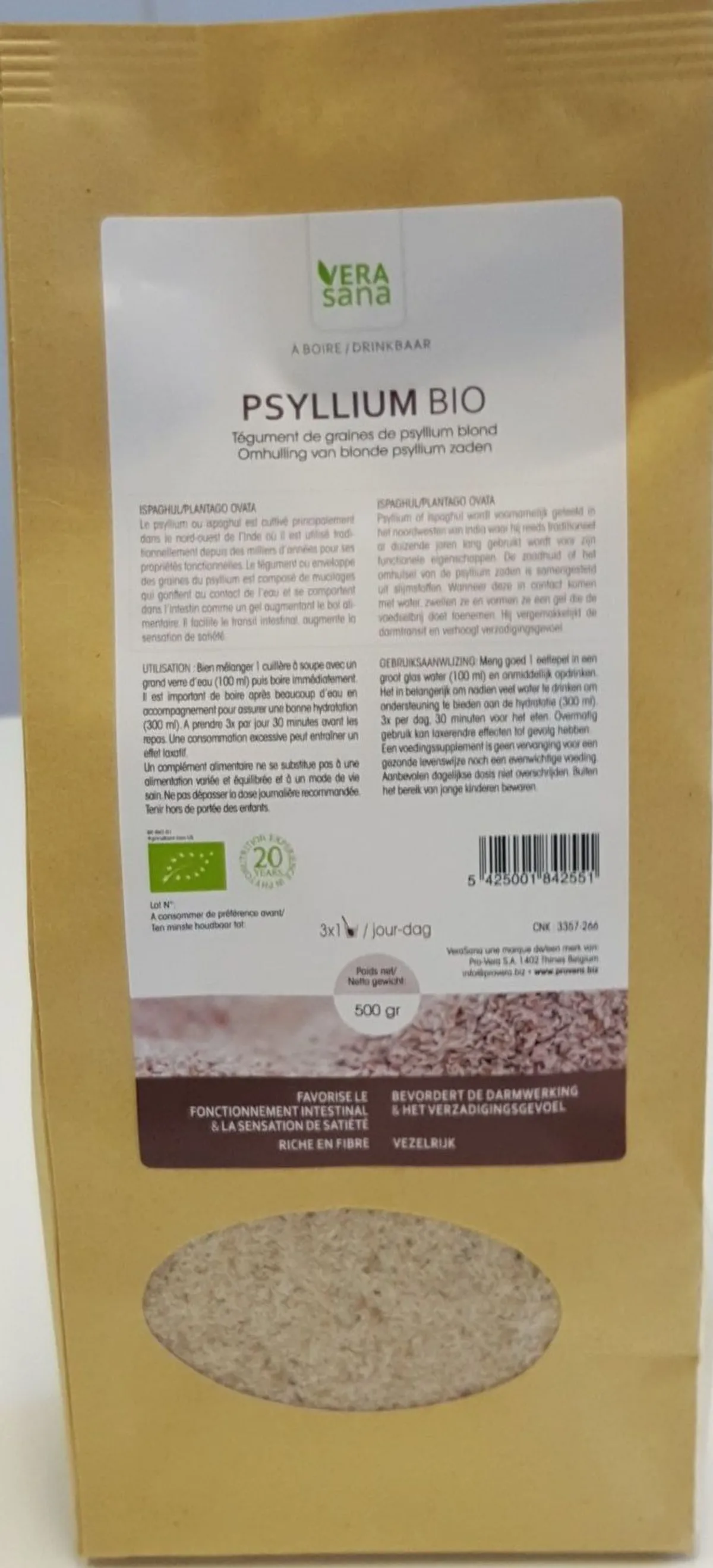 Psyllium Bio 500 g Vera Sana