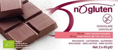 Nogluten Chocoladereep Bruin Bio 2x45g 3995