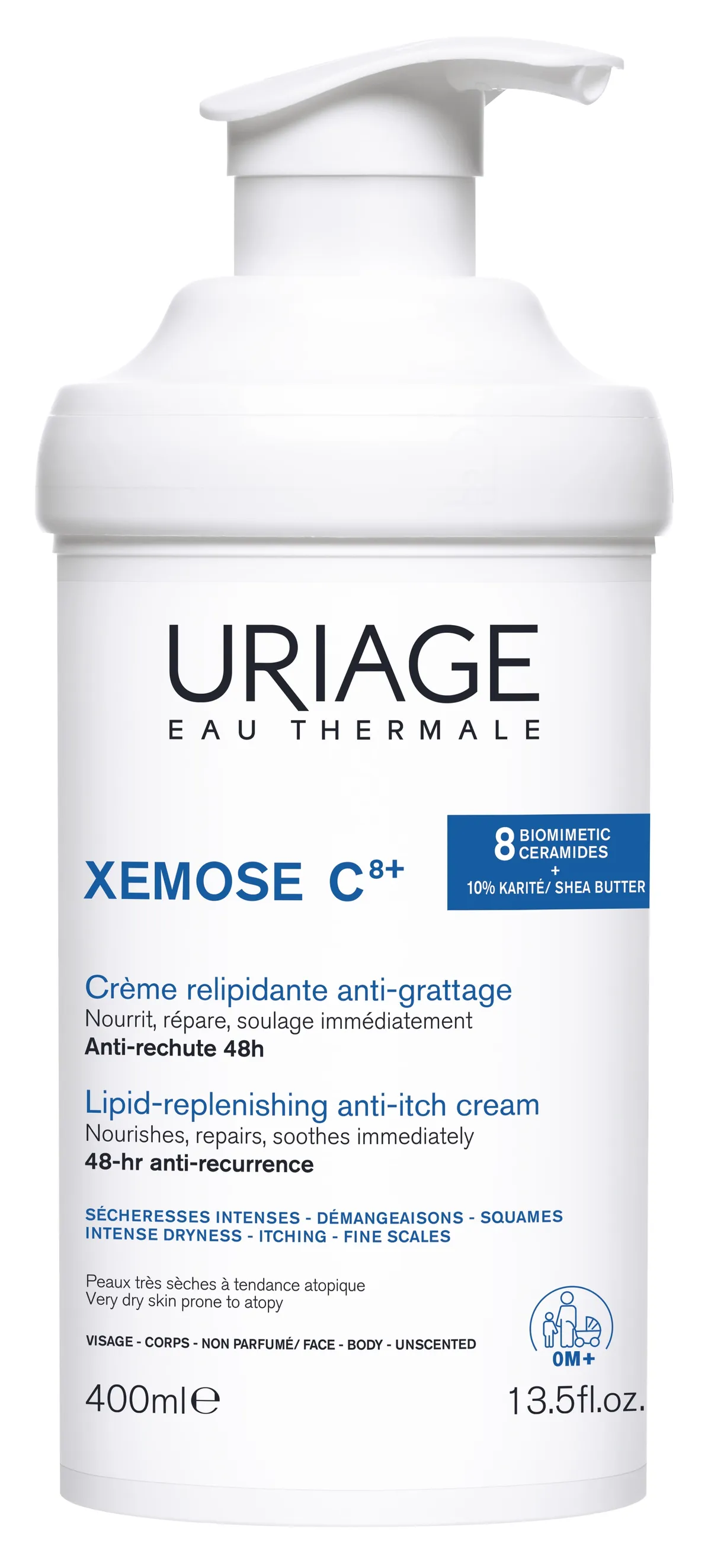 Uriage Xémose C8+ Vetinbrengende Jeukwerende Crème 400 ml