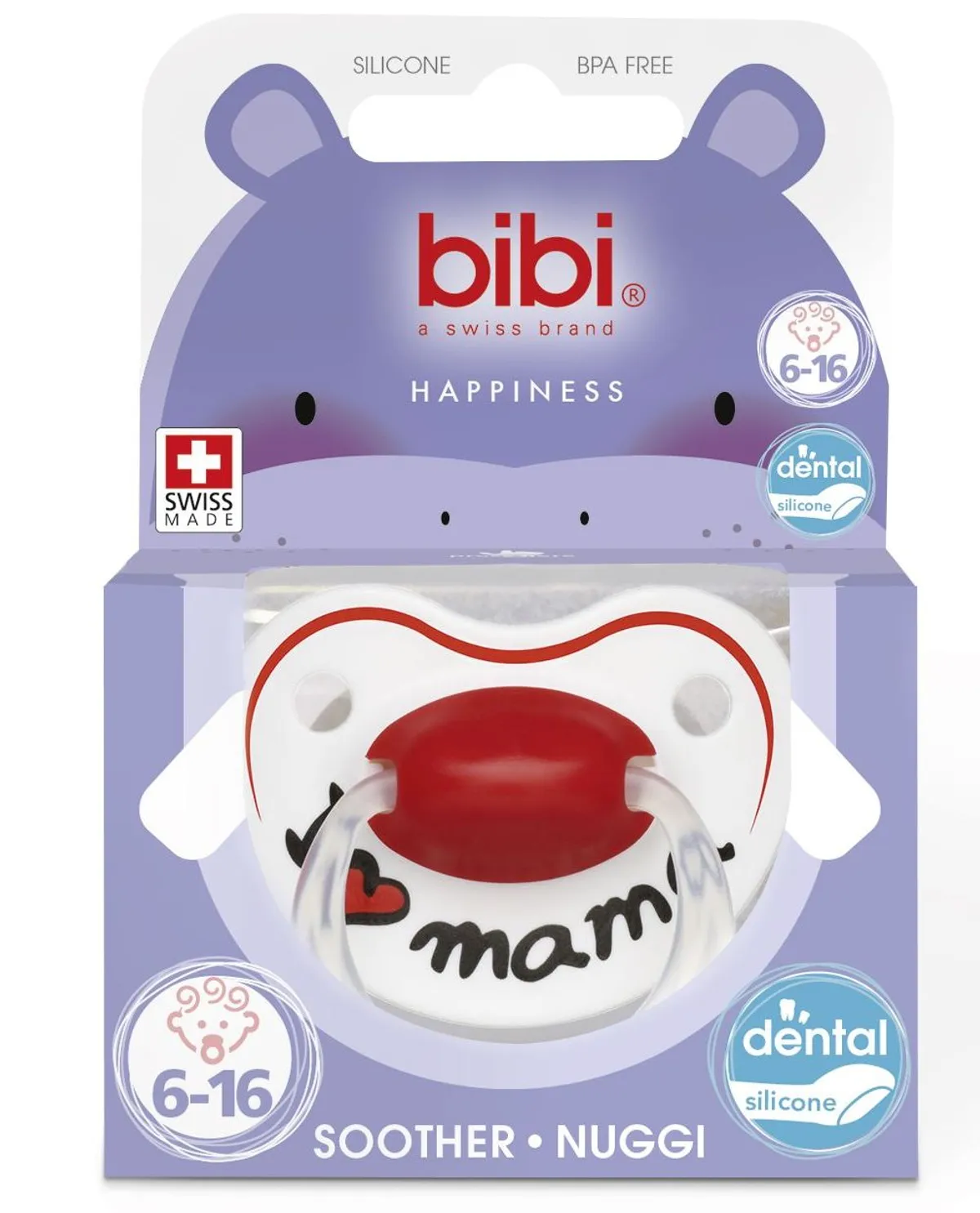 BIBI Sucette Happiness I Love Mama (de 6 à 16 mois)