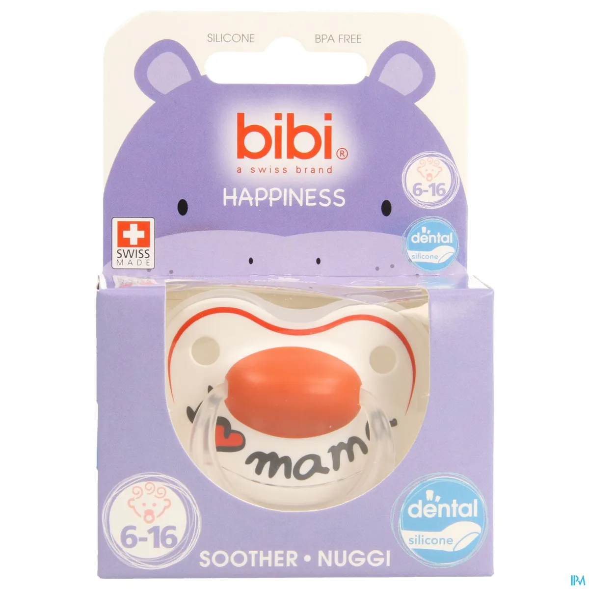 BIBI Fopspeen Happiness I Love Mama (van 6 tot 16 maanden)