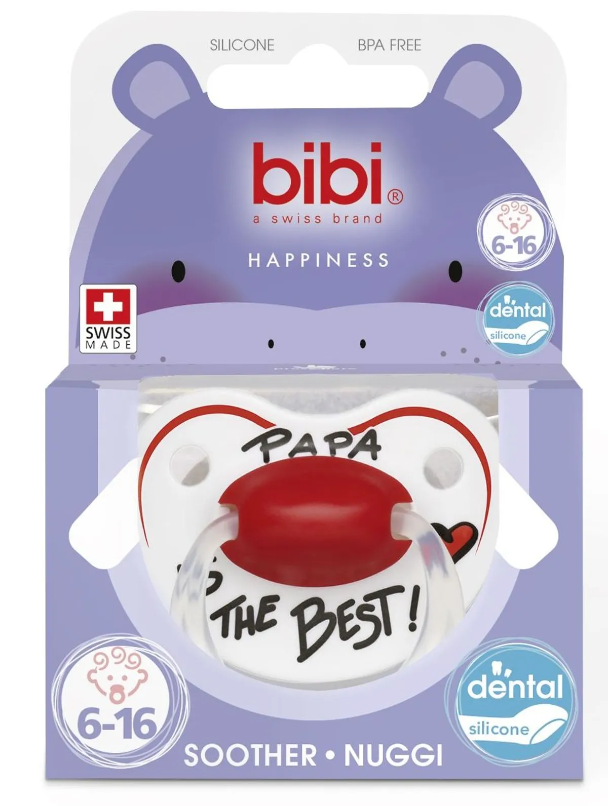 BIBI Sucette Happiness Papa Is The Best (de 6 à 16 mois)