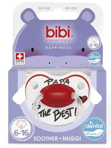 BIBI Sucette Happiness Papa Is The Best (de 6 à 16 mois)