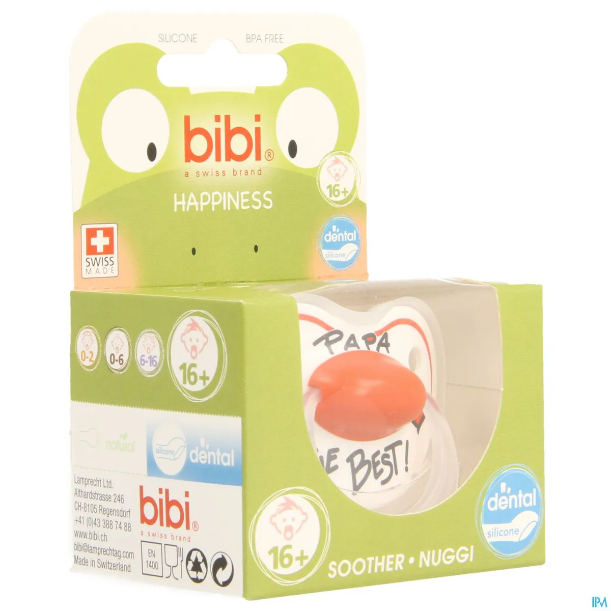 BIBI Fopspeen Happiness Papa Is The Best (meer dan 16 maanden)