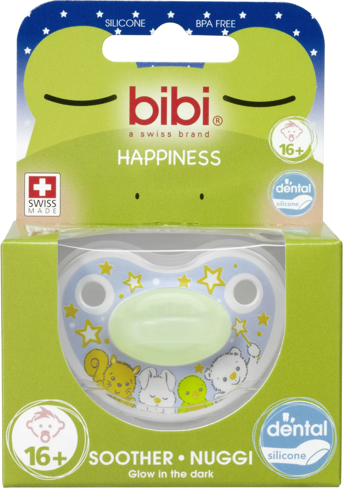 BIBI Happiness Sucette Glow in the Dark (plus de 16 mois)