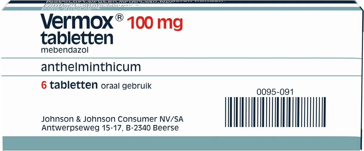 Vermox 100mg 6 Comprimés