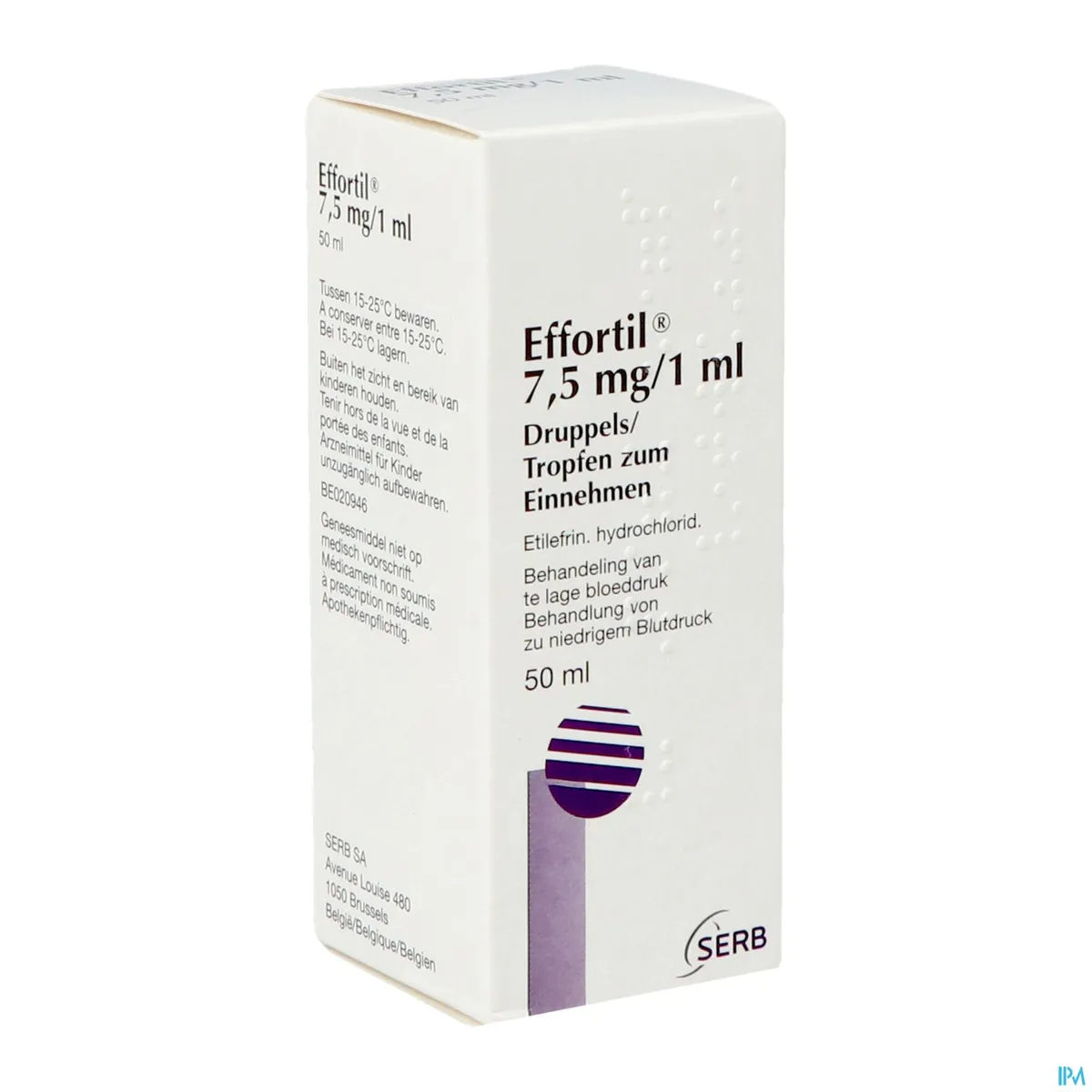 Effortil 7.5mg/ml Solution Buvale en Gouttes 50ml