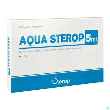Aqua Sterop Water voor Injectie 10 Ampullen x 5ml