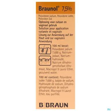 Braunol 7,5% oplossing 30ml