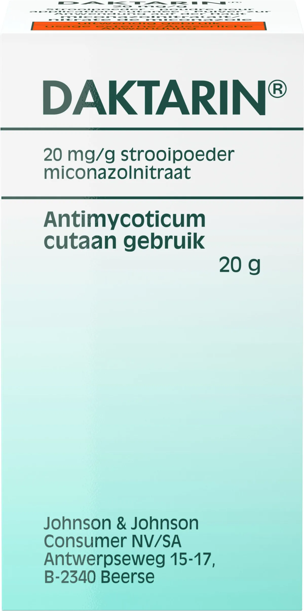 Daktarin 20mg/g Poeder Tegen Voetschimmel 20g