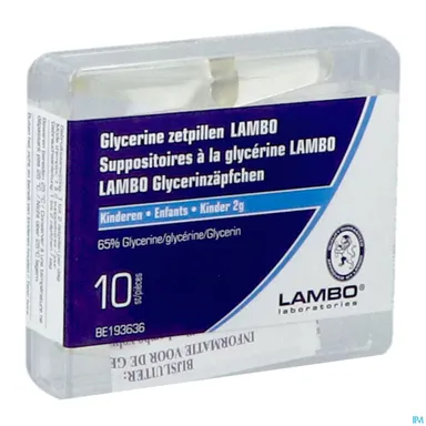 Glycérine Lambo 10 Suppositoires pour Enfants