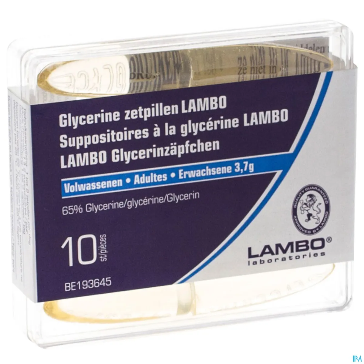 Glycérine Lambo 10 Zetpillen voor Volwassenen