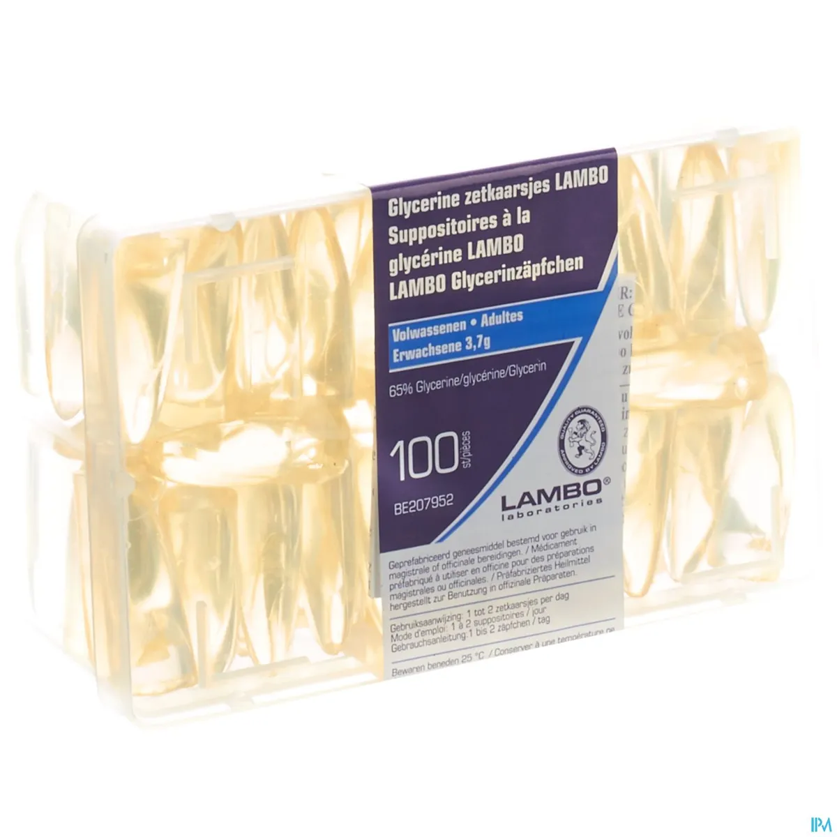 Glycérine Lambo 100 Suppositoires pour Adultes