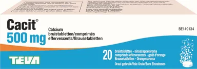 Cacit 500mg 20 Comprimés Effervescents