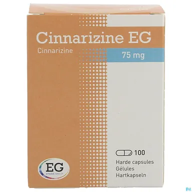 Cinnarizine EG 75mg 100 Capsules