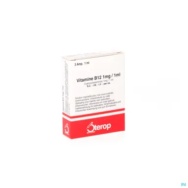 VitaminenB12 Sc/im/iv Amp3 X 1mg/1ml