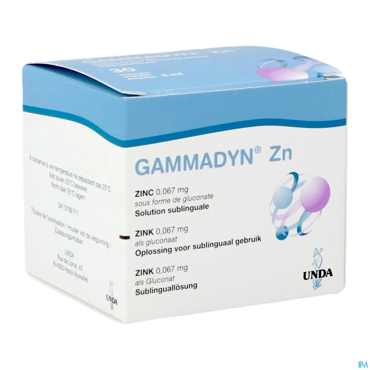 Gammadyn Zinc (Zn) Ampoules 30x2ml Unda