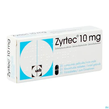 Zyrtec 10mg 20 Comprimés