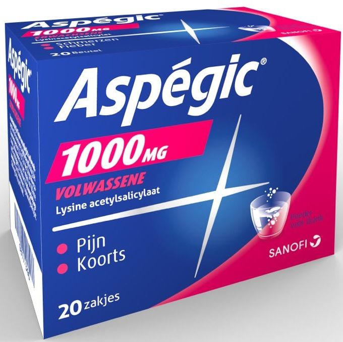 Aspegic 1000mg volwassenen 20 zakjes - Griep (curatief en preventief ...