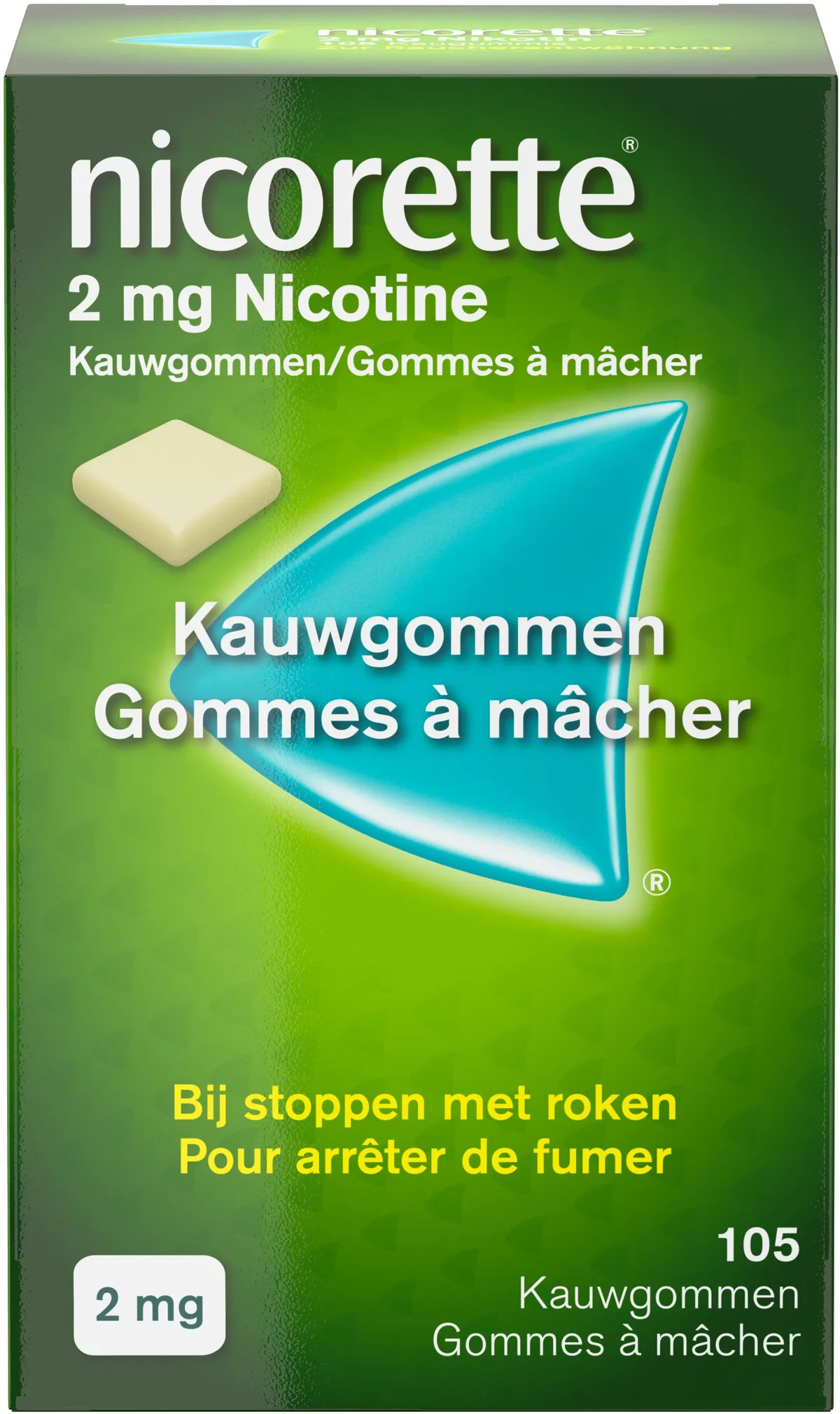 Nicorette Classic 2 Mg Nicotine Kauwgom 105 Stuks