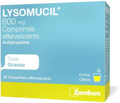 Lysomucil 600mg 30 Comprimés Effervescents