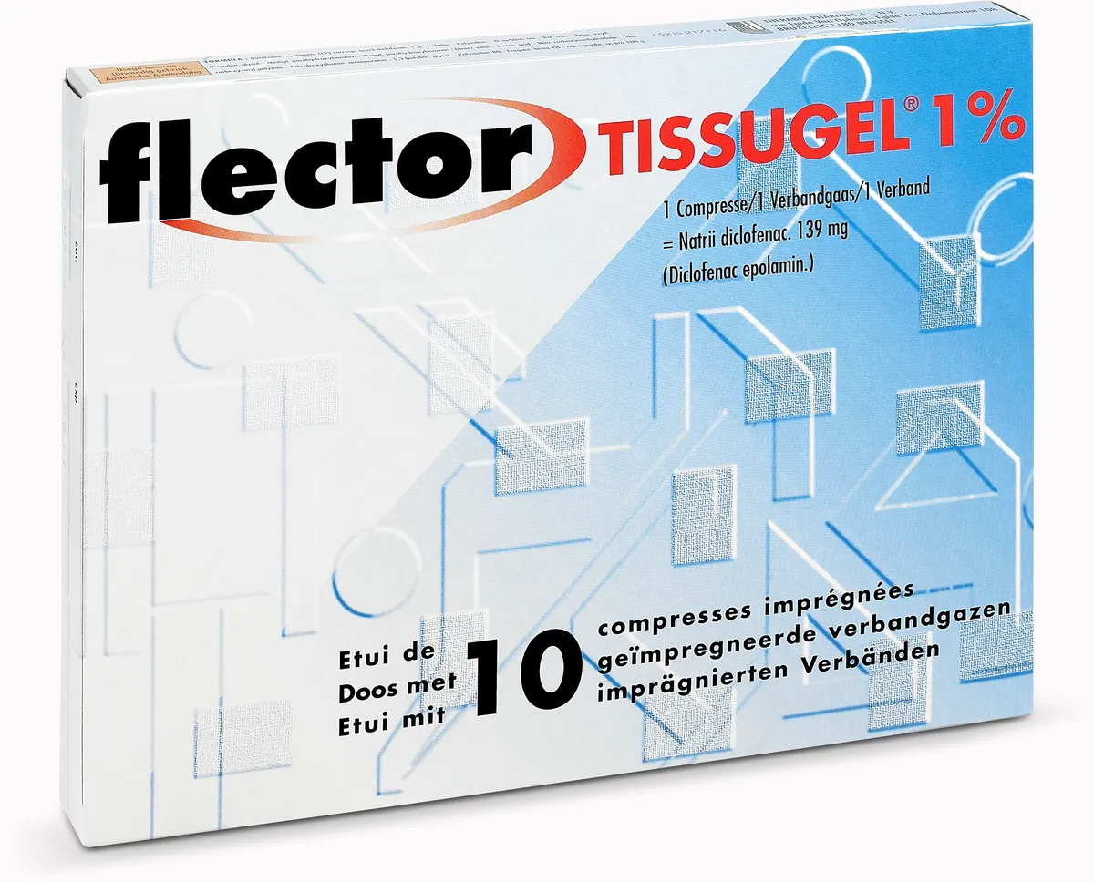 Flector Tissugel 10 Compresses Imprégnées