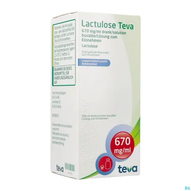 Lactulose Teva 670mg/ml Solution Buvable 500ml