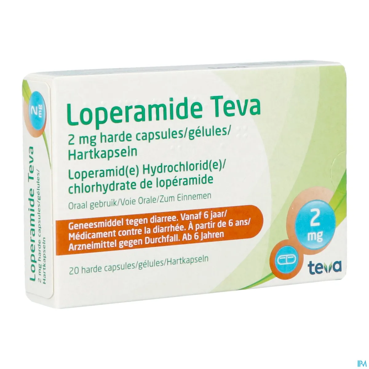 Loperamide Teva 2mg 20 Capsules