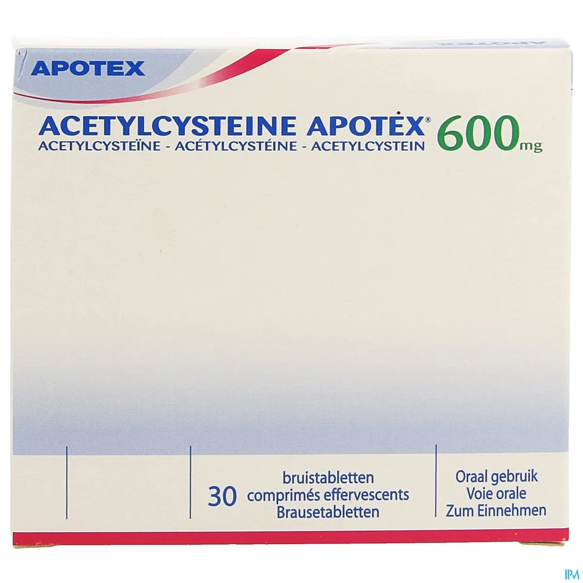 Acetylcysteine Apotex 600mg 30 Bruistabletten