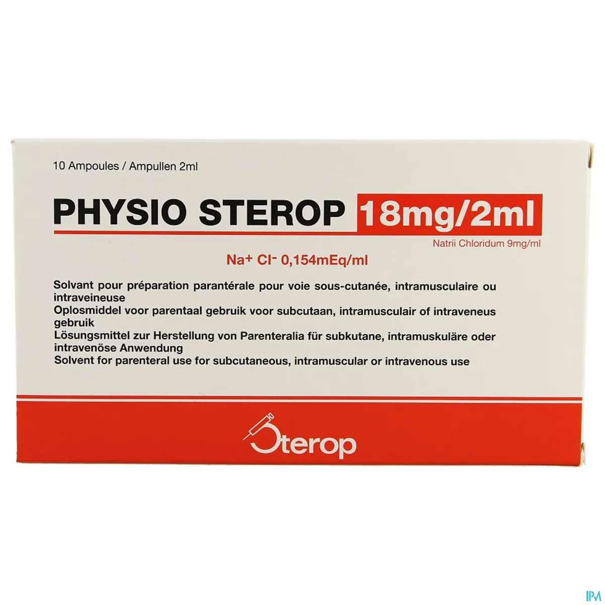 Physio Sterop 18mg/2ml 10 Ampoules x 2ml
