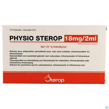 Physio Sterop 18mg/2ml 10 Ampoules x 2ml