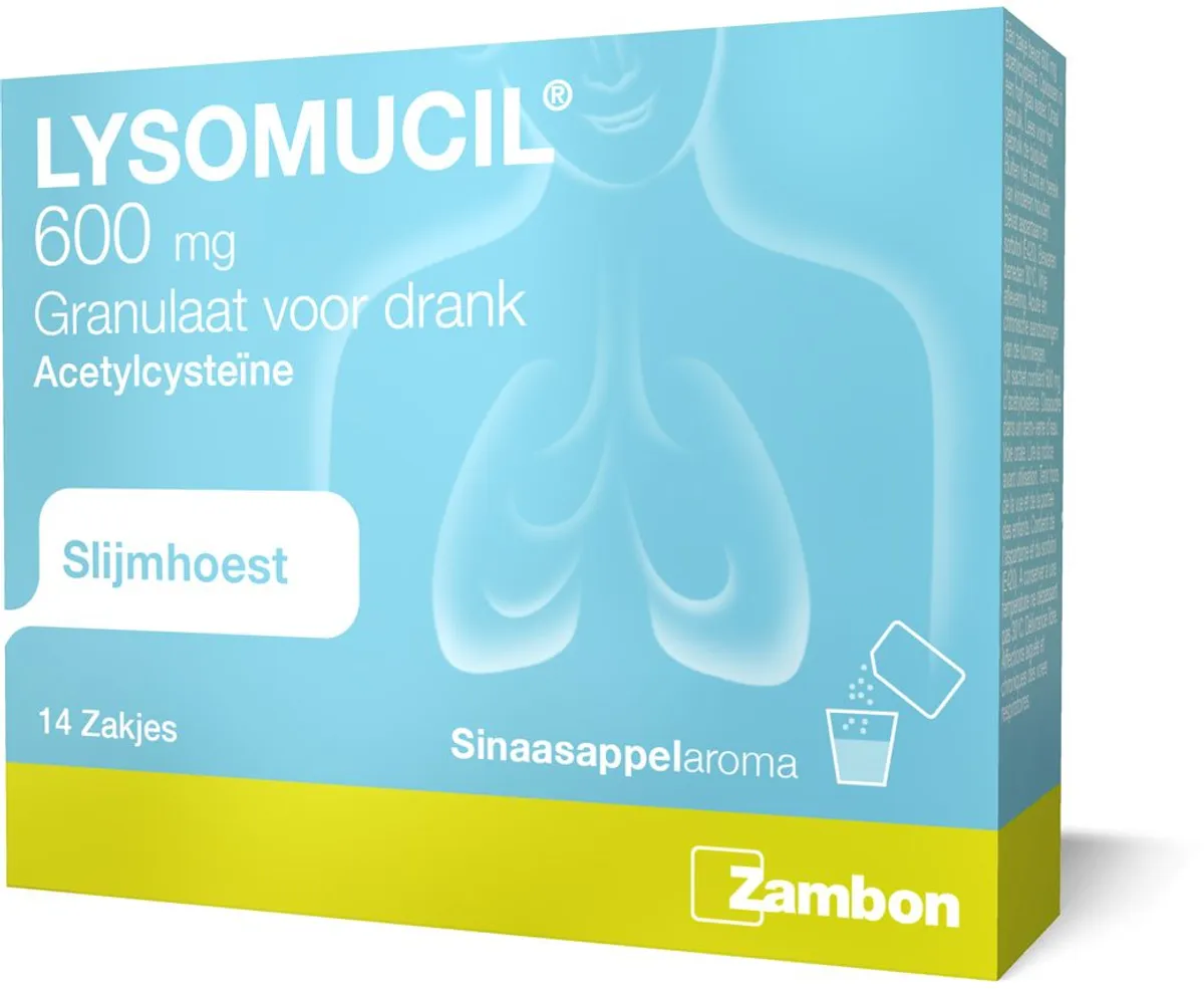 Lysomucil 600mg 14 Zakjes Granulaat